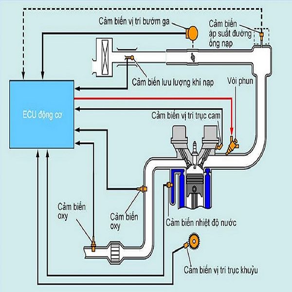 Cấu tạo hệ thống phun xăng điện tử là gì