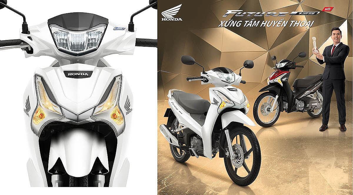 Honda Future 2019 phiên bản cao cấp phanh đĩa, vành đúc màu trắng tinh tế.