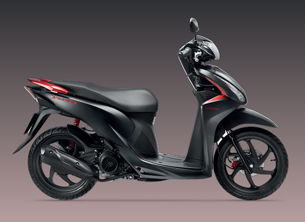 Mẫu Honda Vision màu đen đỏ