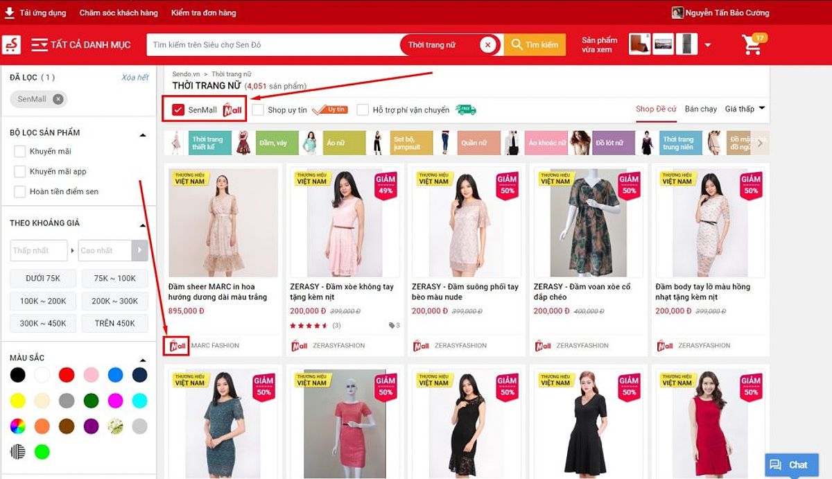 Mua hàng uy tín trên Sendo Mall