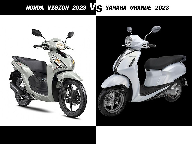 So sánh giá cả Honda Vision và Yamaha Grande 2019